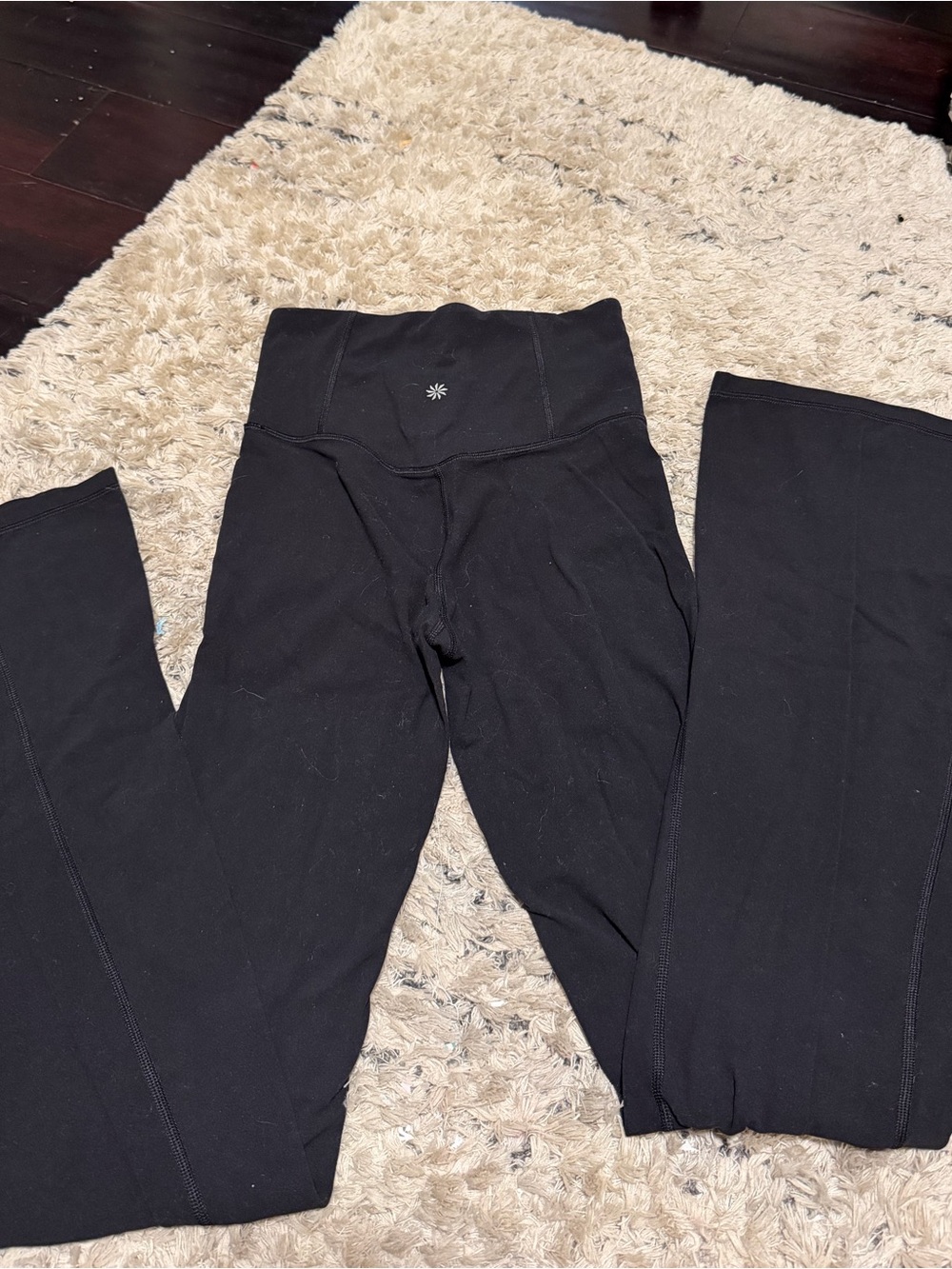 Athleta Black High-Waist Flare Leggings